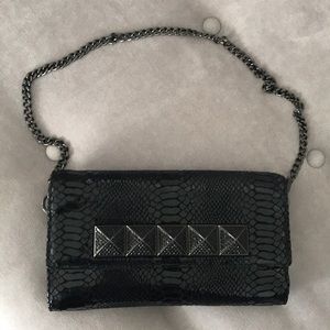 Michael Kors Black Snakeskin evening bag